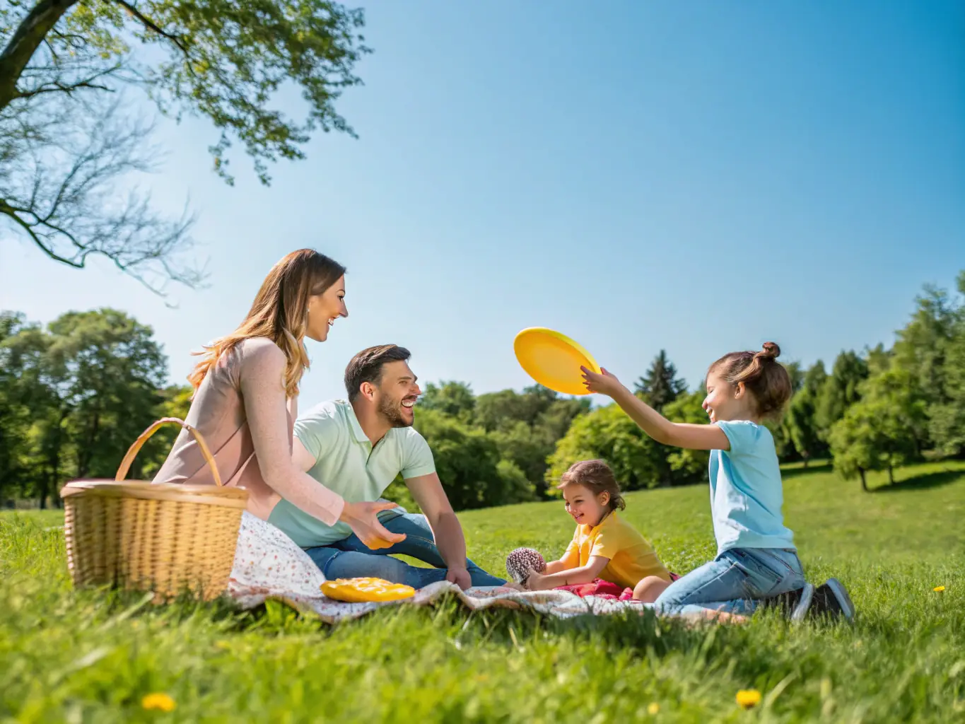 A happy family is enjoying time together outdoors, symbolizing the protection and security that Sotex Capital's life insurance solutions provide for their future. The image evokes feelings of warmth and reassurance.